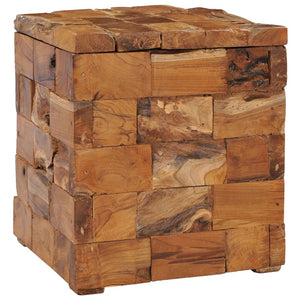 Galleria Design Storage Stool Solid Teak Wood