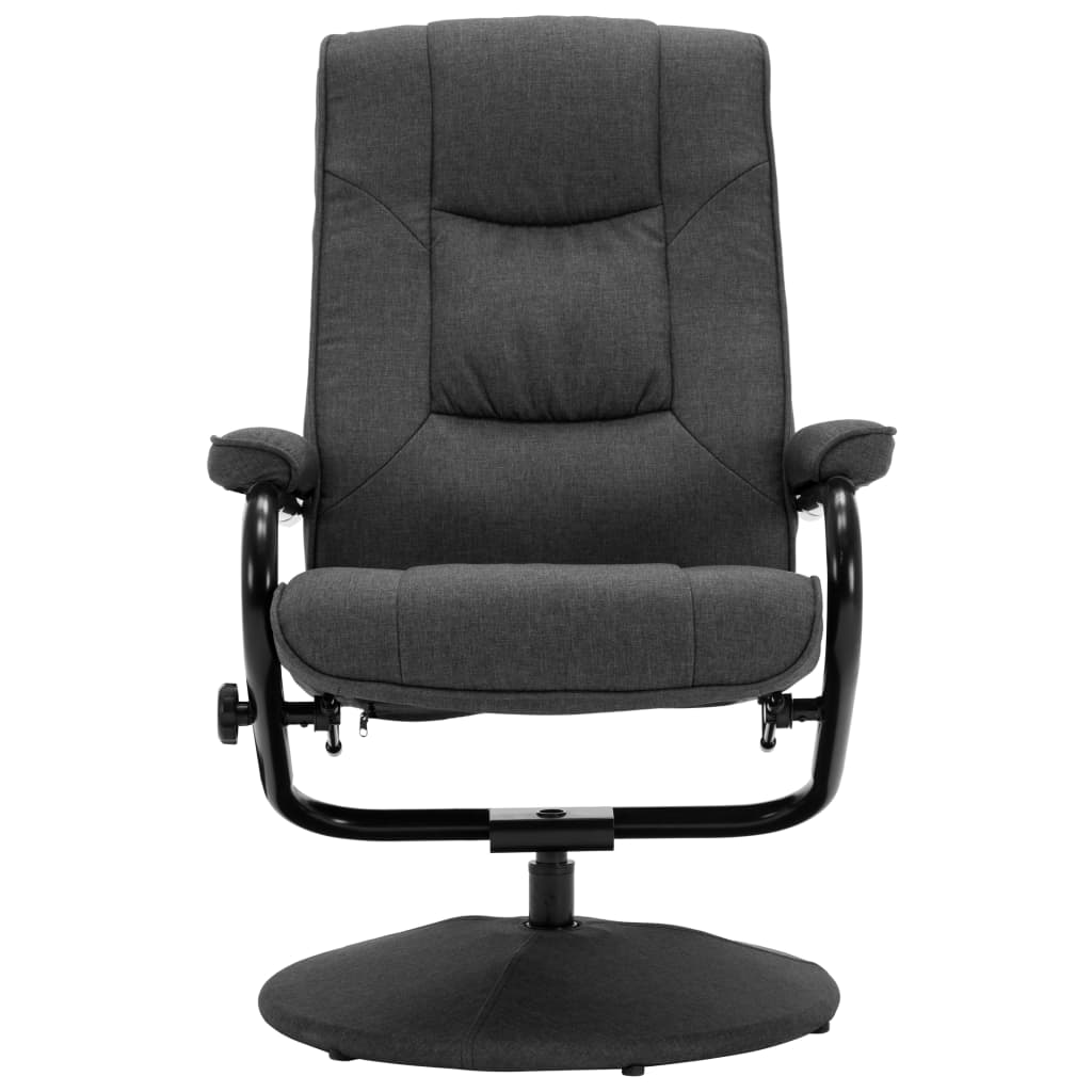 Galleria Design Recliner Chair with Footrest Dark Grey Fabric