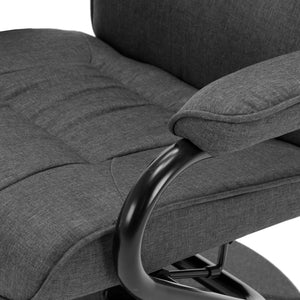 Galleria Design Recliner Chair with Footrest Dark Grey Fabric