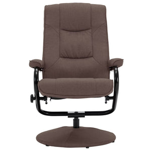 Galleria Design Recliner Chair with Footrest Brown Fabric