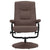 Galleria Design Recliner Chair with Footrest Brown Fabric