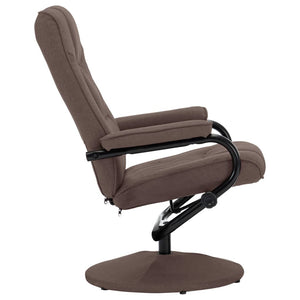 Galleria Design Recliner Chair with Footrest Brown Fabric