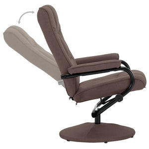 Galleria Design Recliner Chair with Footrest Brown Fabric