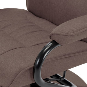 Galleria Design Recliner Chair with Footrest Brown Fabric