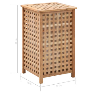 Galleria Design Laundry Bin 39x39x65 cm Solid Walnut Wood