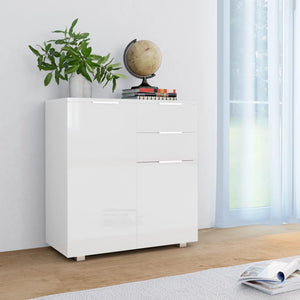 Galleria Design Sideboard High Gloss White 71x35x80 cm Engineered Wood