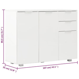 Galleria Design Sideboard High Gloss White 107x35x80.5 cm