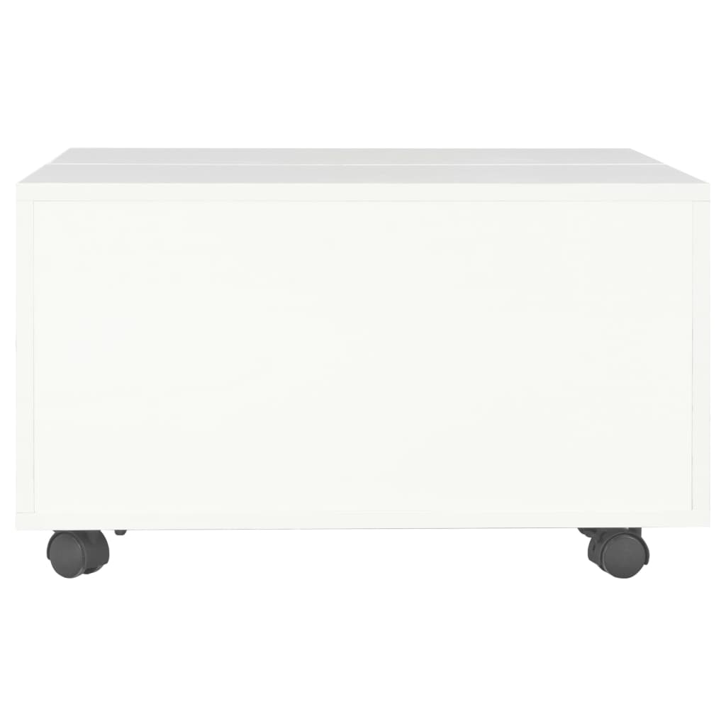 Galleria Design Coffee Table High Gloss White 60x60x35 cm Engineered Wood