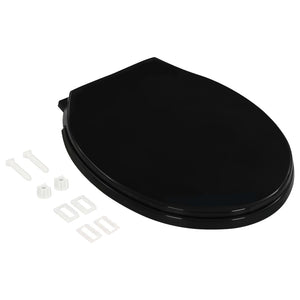 Galleria Design Soft-close Toilet Seat with Quick-release Design Black