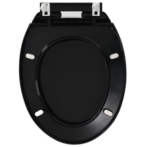 Galleria Design Soft-close Toilet Seat with Quick-release Design Black