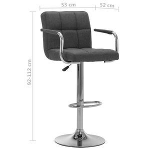 Galleria Design Bar Stool Dark Grey Fabric