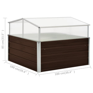 Galleria Design Greenhouse Brown 100x100x85 cm Galvanised Steel