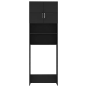 Galleria Design Washing Machine Cabinet Black 64x25.5x190 cm Engineered Wood