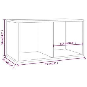 Galleria Design Vinyl Storage Box Sonoma Oak 71x34x36 cm Engineered Wood