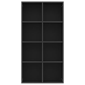 Galleria Design Book Cabinet/Sideboard Black 66x30x130 cm Engineered Wood