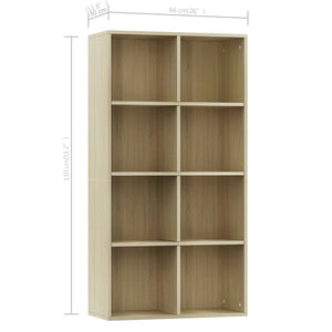 Galleria Design Book Cabinet/Sideboard Sonoma Oak 66x30x130 cm Engineered Wood