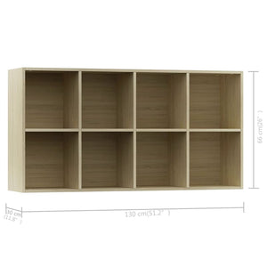 Galleria Design Book Cabinet/Sideboard Sonoma Oak 66x30x130 cm Engineered Wood