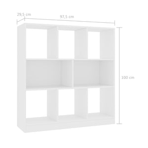 Galleria Design Book Cabinet White 97.5x29.5x100 cm Engineered Wood