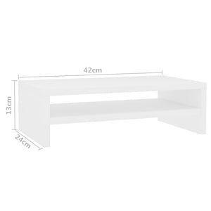 Galleria Design Monitor Stand White 42x24x13 cm Engineered Wood