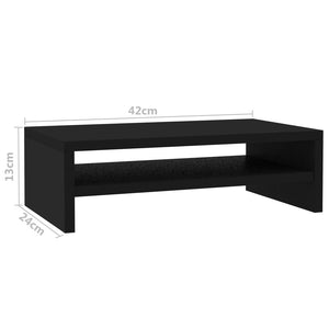 Galleria Design Monitor Stand Black 42x24x13 cm Engineered Wood