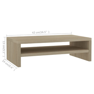 Galleria Design Monitor Stand Sonoma Oak 42x24x13 cm Engineered Wood