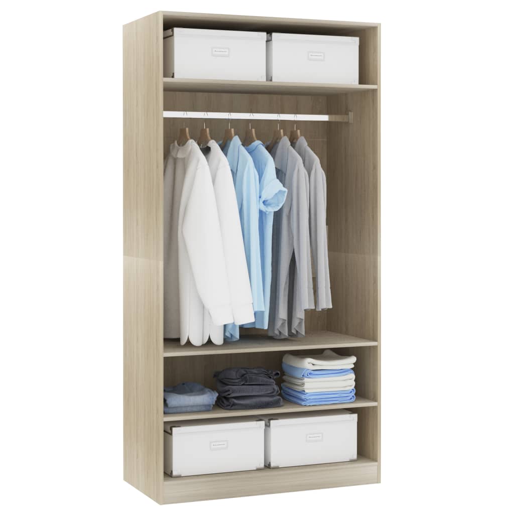 Galleria Design Wardrobe Sonoma Oak 100x50x200 cm Engineered Wood