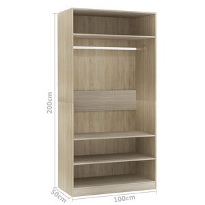 Galleria Design Wardrobe Sonoma Oak 100x50x200 cm Engineered Wood