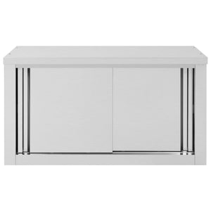 Galleria Design Kitchen Wall Cabinet with Sliding Doors 90x40x50 cm Stainless Steel