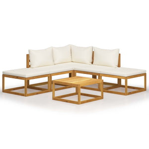 Galleria Design 6 Piece Garden Lounge Set with Cushions Solid Acacia Wood