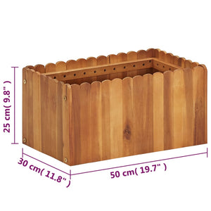 Galleria Design Garden Raised Bed 50x30x25 cm Solid Acacia Wood