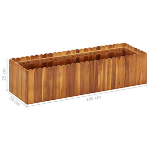 Galleria Design Garden Raised Bed 100x30x25 cm Solid Acacia Wood