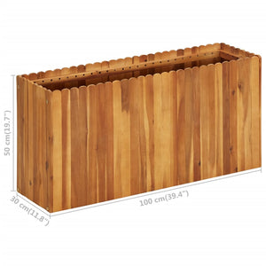 Galleria Design Garden Raised Bed 100x30x50 cm Solid Acacia Wood