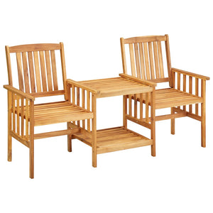 Galleria Design Garden Chairs with Tea Table 159x61x92 cm Solid Acacia Wood