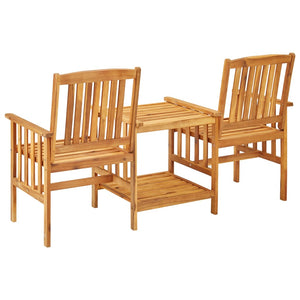 Galleria Design Garden Chairs with Tea Table 159x61x92 cm Solid Acacia Wood