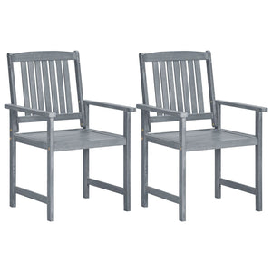 Galleria Design Garden Chairs 2 pcs Grey Solid Acacia Wood