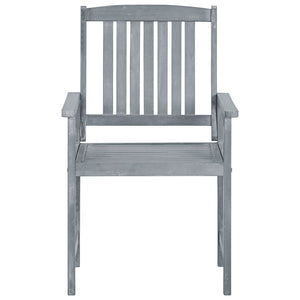 Galleria Design Garden Chairs 2 pcs Grey Solid Acacia Wood