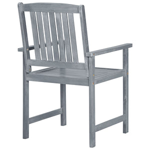 Galleria Design Garden Chairs 2 pcs Grey Solid Acacia Wood