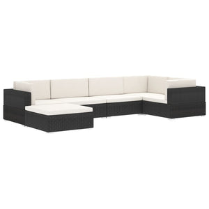 Galleria Design Sectional Middle Seat 1 pc with Cushions Poly Rattan Grey