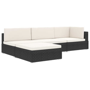 Galleria Design Sectional Middle Seat 1 pc with Cushions Poly Rattan Grey