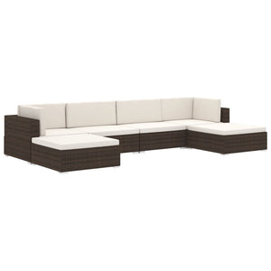 Galleria Design Sectional Footrest 1 pc with Cushion Poly Rattan Grey