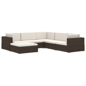 Galleria Design Sectional Footrest 1 pc with Cushion Poly Rattan Grey