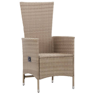 Galleria Design Outdoor Chairs 2 pcs with Cushions Poly Rattan Beige