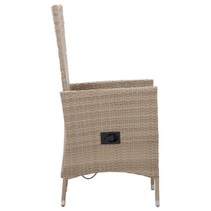 Galleria Design Outdoor Chairs 2 pcs with Cushions Poly Rattan Beige