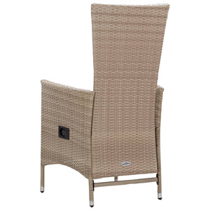 Galleria Design Outdoor Chairs 2 pcs with Cushions Poly Rattan Beige