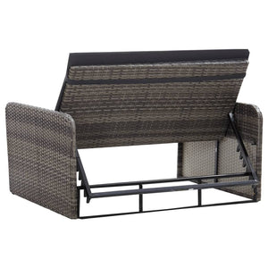 Galleria Design 2 Piece Garden Lounge Set with Cushions Poly Rattan Grey