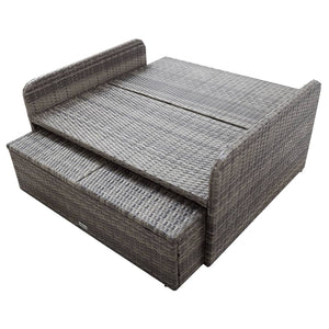 Galleria Design 2 Piece Garden Lounge Set with Cushions Poly Rattan Grey