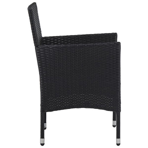 Galleria Design Garden Dining Chairs 2pcs Poly Rattan Black