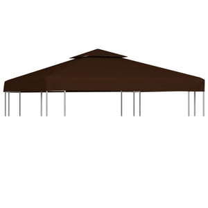 Galleria Design 2-Tier Gazebo Top Cover 310 g/m² 3x3 m Brown