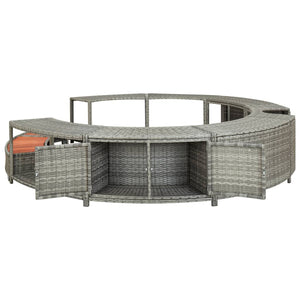 Galleria Design Hot Tub Surround Grey Poly Rattan