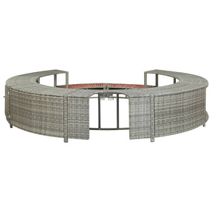 Galleria Design Hot Tub Surround Grey Poly Rattan